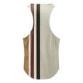 thumbnail image 3 of Mens Tank Top Casual Striped Print Round Neckline Vest Daily Loose Fit Breathable Refreshing Workout Tanks Sizes 2XL, 3 of 5