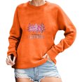 thumbnail image 1 of Suéter térmico Gibobby Sudadera con capucha Mujer estampado gráfico divertido Cuello redondo Manga larga Anaranjado XL, 1 of 4