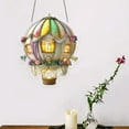 thumbnail image 4 of 2D Hot Air Balloon With Flame Solar Hot Air Balloon Model Glass Outdoor Solar Hanging Lights For Garden Yard Farmhouse Patio Decoration Hangs, 4 of 6