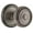 Antique Pewter, variant on Grandeur 814343 Georgetown Solid Brass Rose Privacy Knob Set - Grey