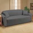thumbnail image 2 of Collections Etc Jersey Stretch Slipcover Furniture Protector, Grey, Sofa, 2 of 5
