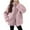 Pink, variant on Black*Friday ChaoHeng Fall Jackets for Women Plus Size Women's Solid Color Faux Wool Jacket,Long Sleeve Winter Coat with Pockets