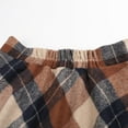 thumbnail image 4 of Women's Lattice Skirt Warm Elastic Waist Wool A-Line Pleated Tartan Winter Long Skirts, 4 of 9