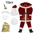 thumbnail image 5 of 12PCS Men Santa Suit Accessories, Deluxe Adults Christmas Santa Claus Costume -M, 5 of 10