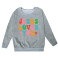 thumbnail image 4 of MIASHUI Chandail en Molleton Fille Manches Longues Doux Graphique Col Rond, Gris, 4-5 Ans, 4 of 4