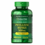 Puritan's Pride Psyllium Husks 500 Mg Supports Digestive and Colon Heatlh, 400 Capsules, by Puritan's Pride, 400 Count
