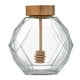 thumbnail image 2 of Tarro de miel perfecl Almacenamiento de vidrio 380 ml con cuentagotas y Tapa de madera, 2 of 8