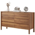 thumbnail image 3 of HOUROM Dresser for Bedroom,9-Drawers,63" Wide Farmhouse Large Dressers & Chest,4 Solid Wood Legs,TV Stand, Storage Organizer Furniture for Bedroom(Brown), 3 of 10