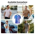 thumbnail image 6 of Daiia Swirl Blue And Purple Pattern Men’s Polo Shirts,Solid Deck Shirt,Classic Fit, Breathable Cotton Polo for Casual and Sport Wear-3X-Large, 6 of 7