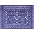 thumbnail image 1 of Ahgly Company Machine Washable Indoor Rectangle Persian Blue Traditional Area Rugs, 5' x 7', 1 of 4