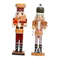 thumbnail image 3 of 2 figuras de cascanueces navideños de 36 cm (14,17 pulgadas) para decorar . Ideales para regalar en fiestas, oficinas o cualquier ocasión., 3 of 9