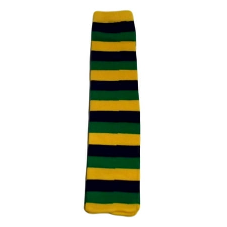 

Mardi Gras Purple Green Yellow Ladie s Striped Socks One Size