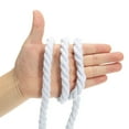 thumbnail image 4 of Unique Bargains Natural Twisted Cotton Rope 1/2 Inch x 49 Feet 3 Strand Tug of War Rope with Sealing Tape White, 4 of 5