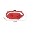 thumbnail image 3 of Bolsa de pecho de nailon impermeable con correa ajustable, riñonera multiusos tipo bandolera para deportes, viajes y uso diario, 20x10x8 cm, negro, rosa, blanco, rojo, naranja, 3 of 6
