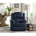 thumbnail image 2 of Microfiber Gliding Recliner, Blue, 2 of 7