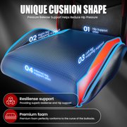 Bigzzia Gaming Chair with Adjustable Headrest & Lumbar Support, Height Adjustable, Red
