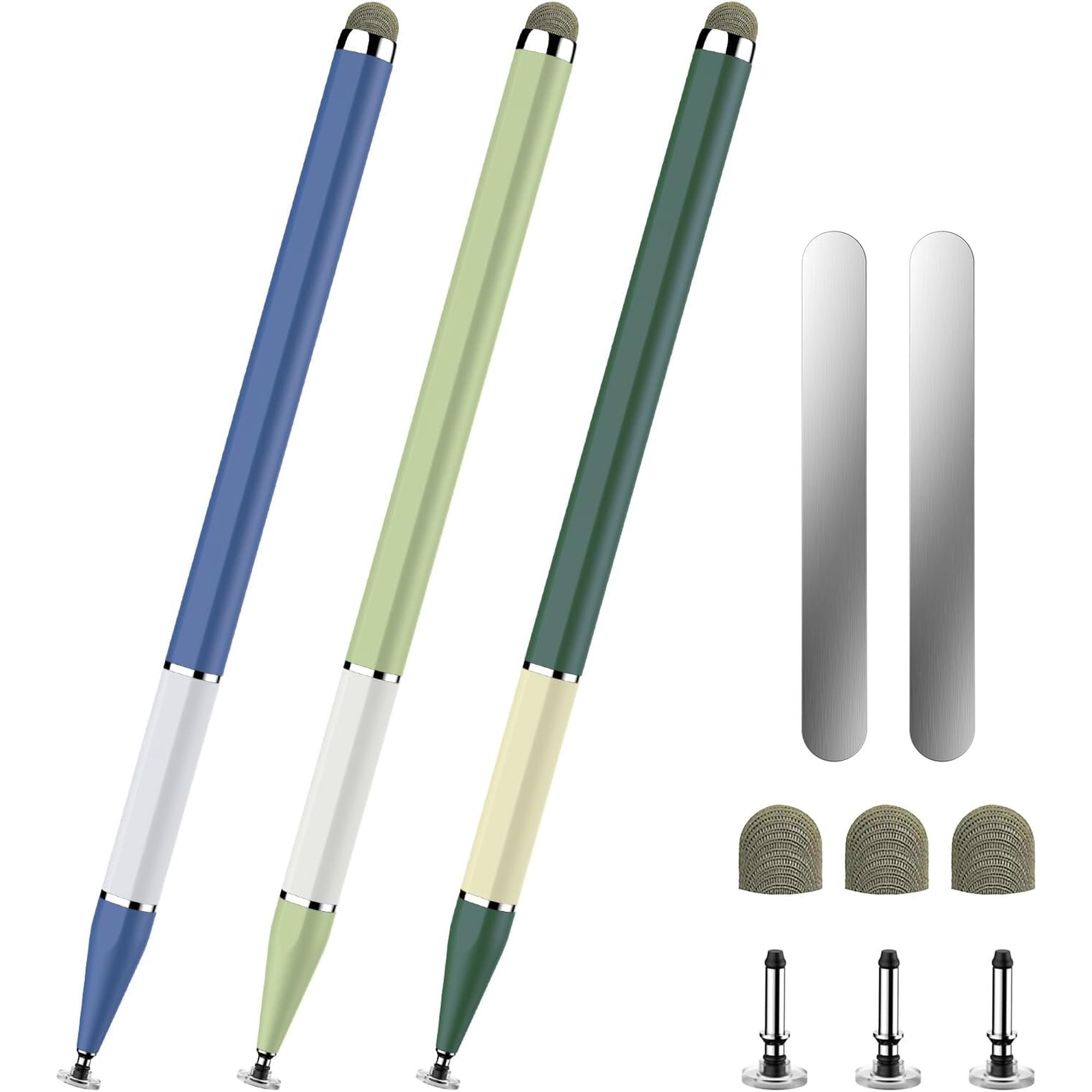 Stylus Pen for Touchscreen 3PCS 2-in-1 Stylus Pen | High Sensitivity & Precision Stylus Extended Pen Design Compatible with Screens(6 Tips+2 Sheets)