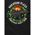 thumbnail image 2 of Men's Nakatomi Plaza T-shirt Christmas Party 1988 Tee popular culture tshirt (4X-Large Military Green), 2 of 6