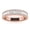 Pink, variant on Double Row - Round Brilliant Cut Moissanite Ring - Half Eternity Anniversary Ring - 18K Yellow Gold Plating for Women