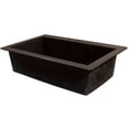 thumbnail image 4 of Transolid Radius 33in x 22in silQ Granite Drop-in Single Bowl Kitchen Sink with 3 CBD Faucet Holes, In Espresso, 4 of 4
