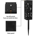 thumbnail image 4 of 4 piezas de luz solar para jardín con estaca de tierra, lámparas solares LED de color blanco cálido, antorcha solar para jardín, luz decorativa para jardín, patio, aceras, césped, 4 of 5