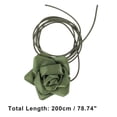 thumbnail image 2 of Unique Bargains Satin Rose Flower Adjustable Waist Belt Green, 2 of 5