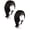 Black, variant on Long Straight Wig - Slanted Bangs Collarbone Length Inner Curl Synthetic Wig, Natural Look Heat Resistant Fiber Lace Front Headband Style, Daily Wear Cosplay Wig, Gift for Women