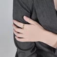 thumbnail image 4 of PAMTIER Women's Stainless Steel 4MM Simple Wheat Flower Engagement Ring Gold Size 9, 4 of 5