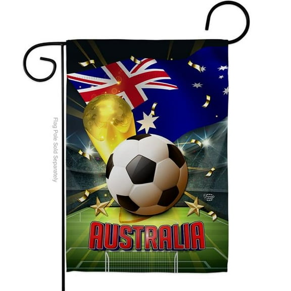 13 x 18.5 in. World Cup Australia Sports Soccer Double-Sided Vertical House Decoration Banner Garden Flag - Yard Gift