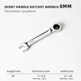 thumbnail image 1 of Ratchet Torque Wrench 5-60N.m Reversible Ratchet Key Square Drive 3/8'' Adjustable Torque Spanner Car Tire Repair Kit Hand Tools 8mm Wrench, 1 of 6