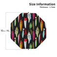 thumbnail image 3 of Pofeuu Colorful Fishing Lures Print Leather Coasters Set of 6, Round Cups Mugs Mat Pad for Home Kitchen Heat Resistant Drink Coasters,Octagon, 3 of 7
