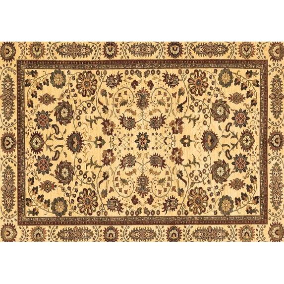 Ahgly Company Indoor Rectangle Abstract Brown Modern Area Rugs, 6' x 9'