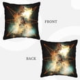 thumbnail image 4 of Housses de Coussin Décoratives en Velours Lot de 2, Housse de Coussin Carrée Douce avec Fermeture Éclair Invisible Impression Science-Fiction Robot Cyborg, 20"x20 Pouces, 4 of 6