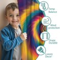 thumbnail image 3 of Blackout Kids Curtains,Colorful Rainbow Tie Dye Spiral Pattern Childrens Insulated Curtains Set Of 2,Bedroom Essentials,Toddler Room Decor 42"x54", 3 of 5