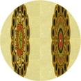 thumbnail image 1 of Ahgly Company Machine Washable Indoor Round Transitional Dark Bisque Brown Area Rugs, 4' Round, 1 of 7