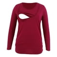 thumbnail image 5 of breaise Women's Nursing Tops Comfy Long Sleeve Maternity Tunic Blouse Shirts Breastfeeding T-Shirt Lightweight Postpartum Pregnancy Clothes S-2XL, 5 of 8