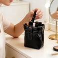 thumbnail image 6 of 2026 Mini Portable Makeup Brush Organizer Bag, Multifunctional Travel Item Organizer Conveniently Accessible, Made Of PU Simple And Stylish Storage Bag, Cosmetic Brush Holder For Travel, 6 of 6