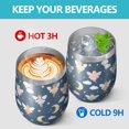 thumbnail image 4 of 12oz Stemless Wine Tumblers Dark Blue Fairy Moon Princess Pattern Vacuum Insulated Stainless Steel Travel Tumbler Cups Mug with Lid and Straw for Champaign,Cocktail,Beer with Cleaning Brush, 4 of 5