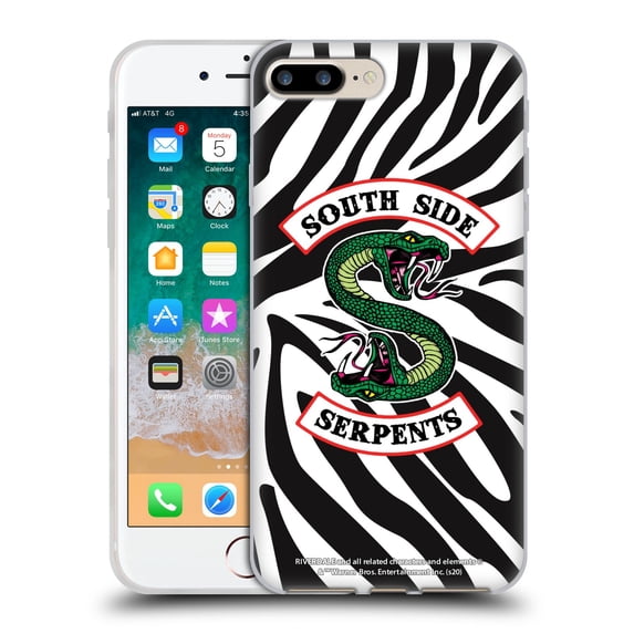 Head Case Designs Officially Licensed Riverdale South Side Serpents Zebra Logo Soft Gel Case Compatible with Apple iPhone 7 Plus / iPhone 8 Plus