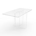 thumbnail image 3 of FixtureDisplays 42"L x 24"W x 31"H Clear Acrylic Plexiglass Table Breakfast Table Communion Table Trade-Show Table 10033-2, 3 of 4