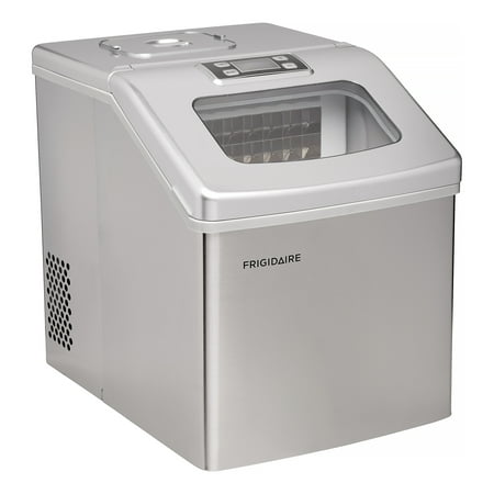 Frigidaire 40 lbs Countertop Clear Square Ice Maker, Stainless (Best Countertop Nugget Ice Maker)