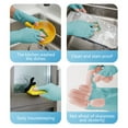 thumbnail image 6 of Dishwashing Gloves | Kitchen & Household Cleaning | Non-Slip Textured Grip | Waterproof & Durable Latex | Heat & Cold Resistant | Set of 2, 6 of 6