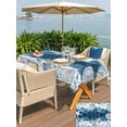 thumbnail image 5 of Outdoor Tablecloth with Umbrella Hole for Patio/Picnic/Party/Camping, Vintage Blue Coastal Waterproof Table Cloth Rectangle Table Cover Washable, Beach Coral Starfish Modern Abstract (54"x 80"), 5 of 9