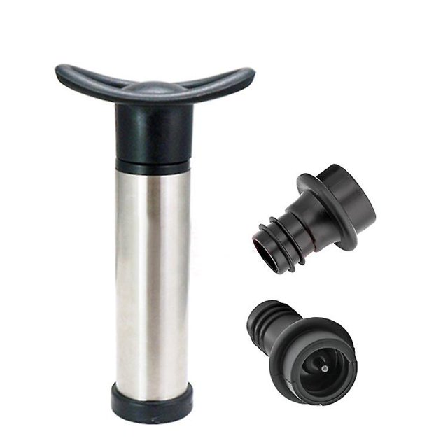 Kit de conservación de vino al vacío, 1 accesorio de conservación con bomba de vacío, con 2 tapones para vino tinto, utilizado para conservar el vino y mantenerlo fresco