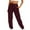 Burgundy, variant on Lovskoo 2024 Cinch Bottom Sweatpants for Women Casual Trousers High Waist Drawstring with Multi-Pockets Long Pants Black