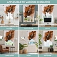 thumbnail image 6 of Blue Marble Tie Up Curtain Valance for Window, Adjustable Rod Pocket Window Curtains Shades, Modern Ombre Abstract Ink Painting Art Light Filtering Valance Drapes for Cafe Living Room Bedroom 52"x45", 6 of 9