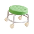 thumbnail image 3 of Taburete bajo con ruedas y poleas, pequeño, redondo y giratorio 360 degree verde, 3 of 9