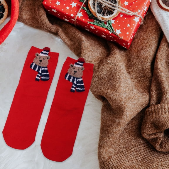 ddioayh Christmas Socks With Cute Cartoon Designs Mid-Calf Warmth For Winter Breathable Comfortable Socks Festive Gift For Holiday Outfits