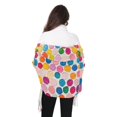 thumbnail image 4 of FORMRS Womens Scarf Winter Soft Long Big Warm Shawls Wrap Tassel Scarves, Watercolor Circles, 4 of 9