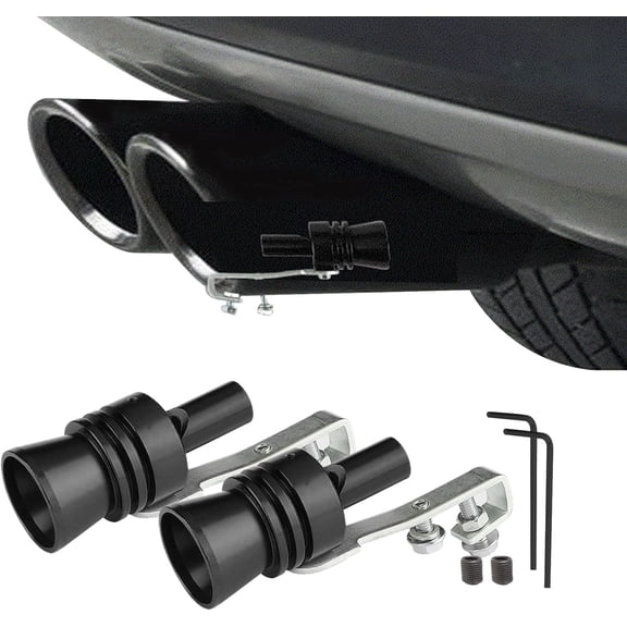 2PCS Car Turbo Whistle, Aluminum Alloy Universal Turbo Whistle, XL Size Aluminum Alloy Universal Turbo Sound Exhaust Muffler Pipe Whistle Car Roar Make